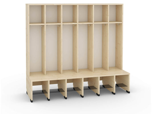 6er-Garderobe mit Bank H=31cm Bubble-Serie | Lisel
