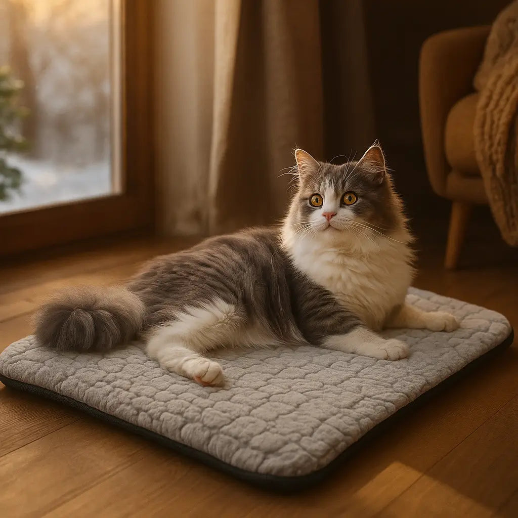Selbstheizendes Katzenbett für Winter