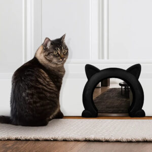 Katzenklappe mit Katzenkopf-Design