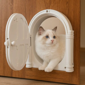 Katzenklappe im Vintage-Stil