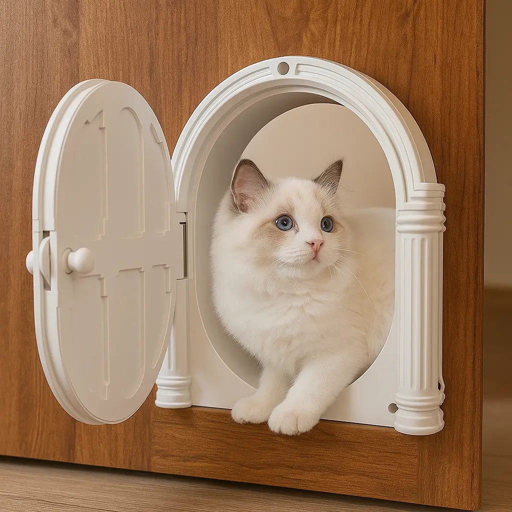 Katzenklappe im Vintage-Stil